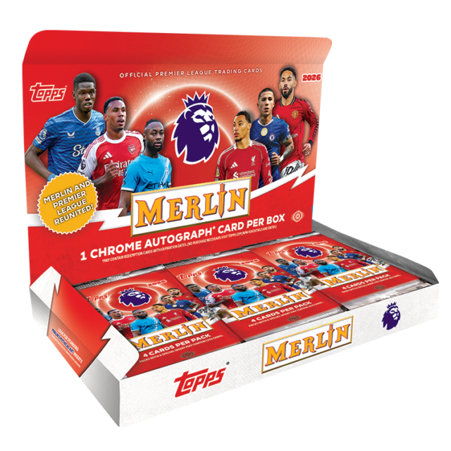 2026 Topps Merlin Premier League Soccer Hobby 12 Box Case