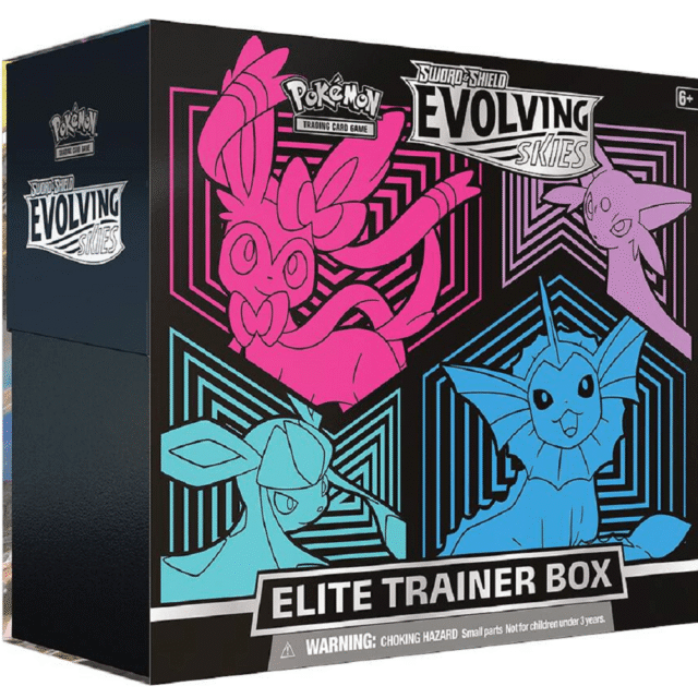 Pokemon: Sword & Shield Evolving Skies Elite Trainer Box [Glaceon/Vaporeon/Sylveon/Espeon]